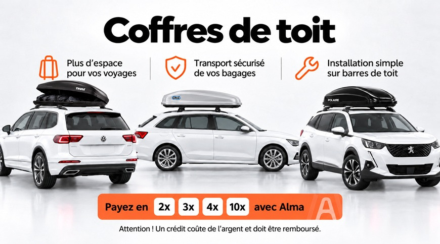 Coffres de toit pour week-ends et vacances